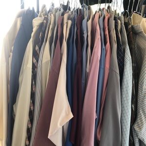 26 Men’s Dress Shirts- Size 20 35/36, 37/38 & 4XLT